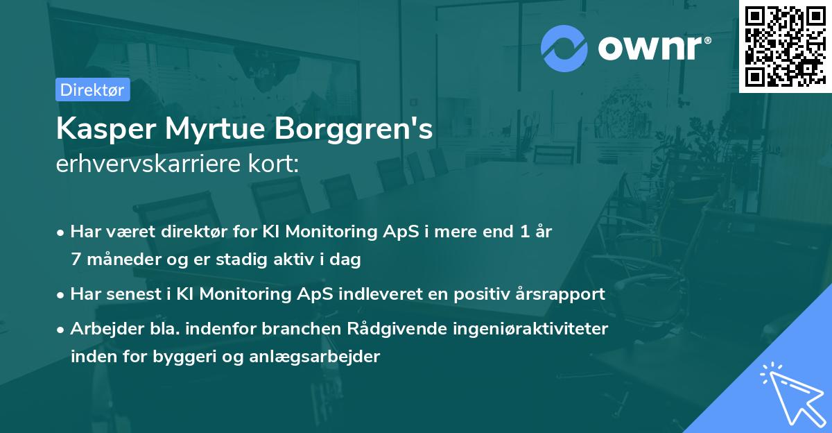 Kasper Myrtue Borggren's erhvervskarriere kort
