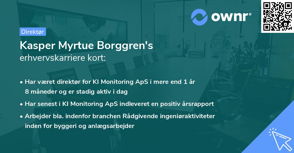 Kasper Myrtue Borggren's erhvervskarriere kort