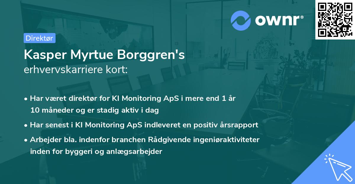 Kasper Myrtue Borggren's erhvervskarriere kort