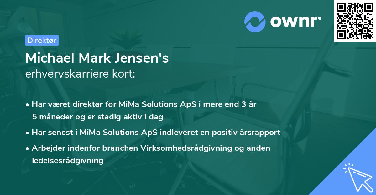 Michael Mark Jensen's erhvervskarriere kort