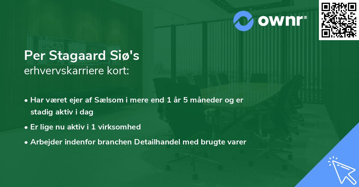 Per Stagaard Siø's erhvervskarriere kort