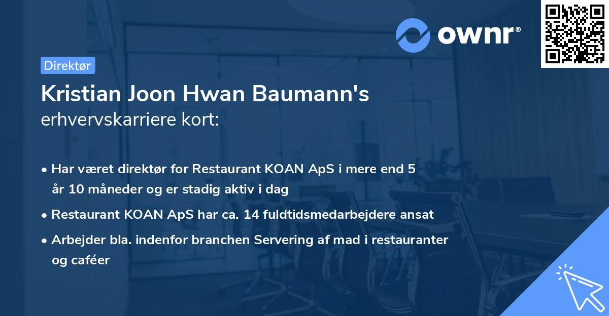 Kristian Joon Hwan Baumann's erhvervskarriere kort