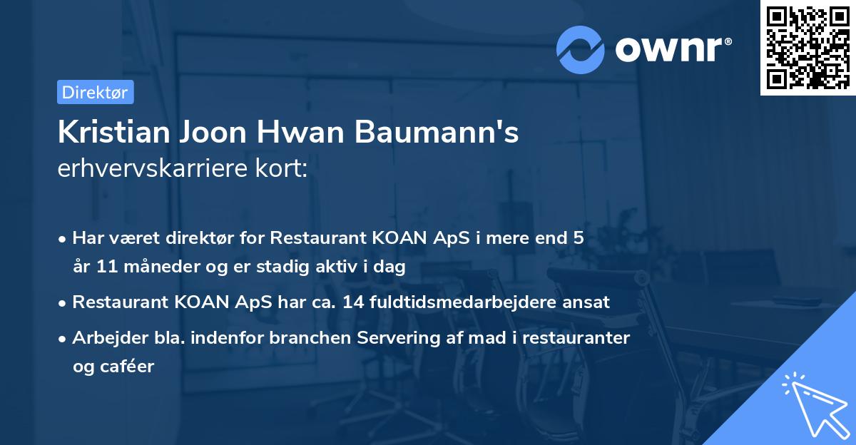 Kristian Joon Hwan Baumann's erhvervskarriere kort