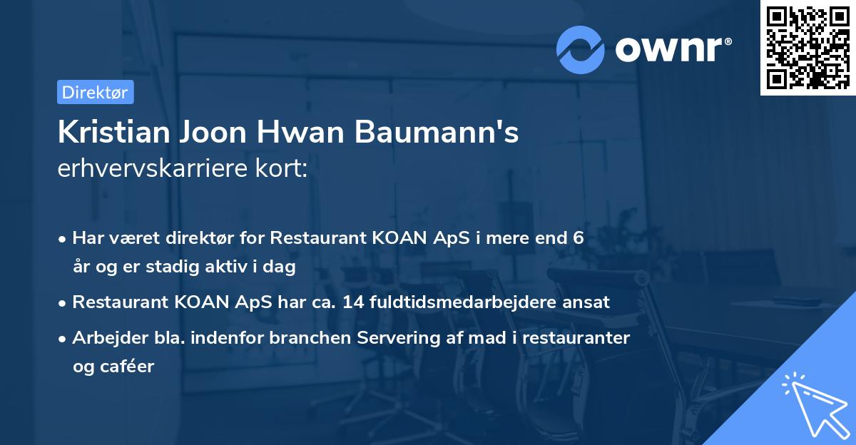 Kristian Joon Hwan Baumann's erhvervskarriere kort