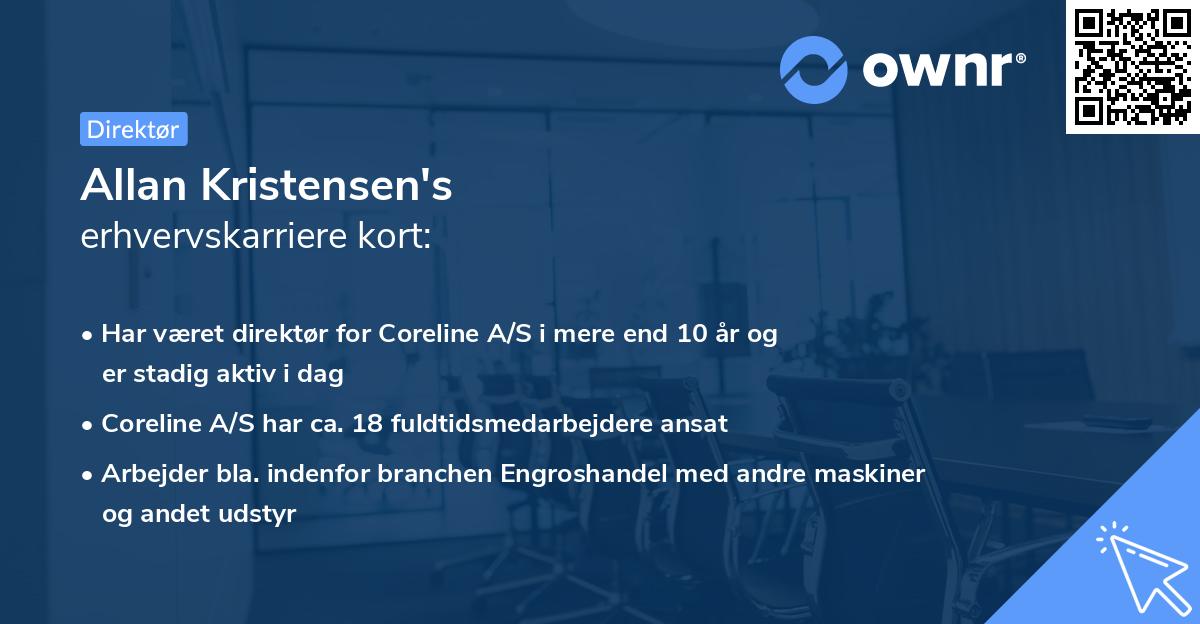 Allan Kristensen's erhvervskarriere kort