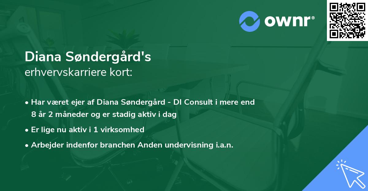 Diana Søndergård's erhvervskarriere kort