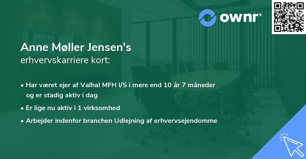 Anne Møller Jensen's erhvervskarriere kort