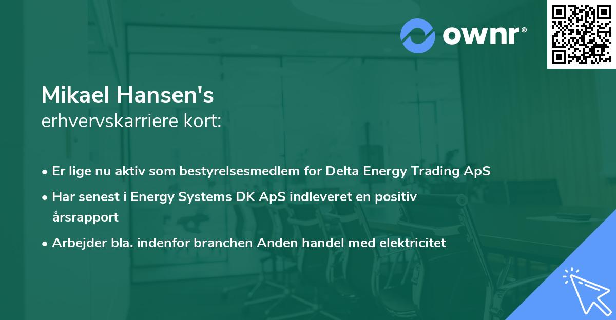 Mikael Hansen's erhvervskarriere kort