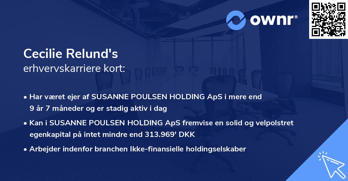 Cecilie Relund's erhvervskarriere kort