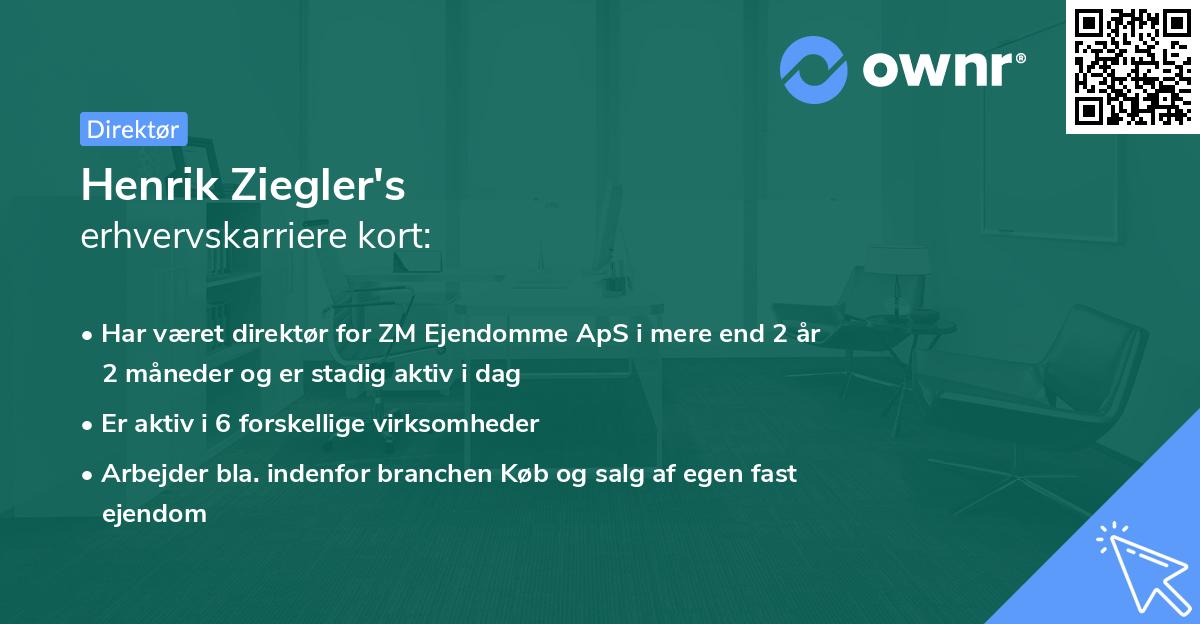 Henrik Ziegler's erhvervskarriere kort