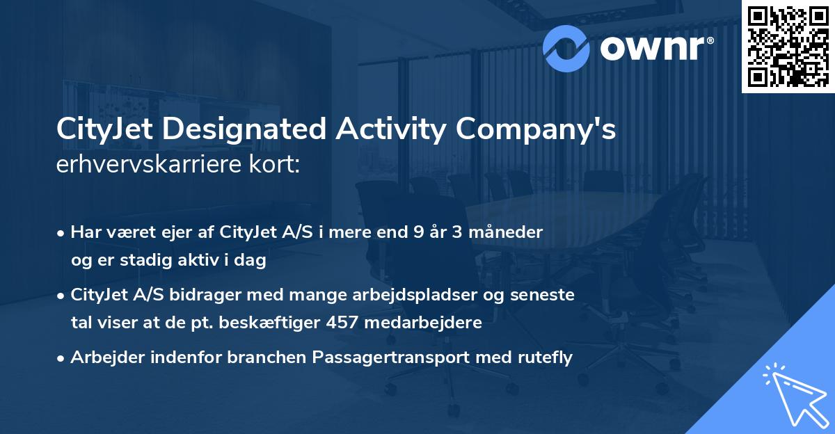 CityJet Designated Activity Company's erhvervskarriere kort