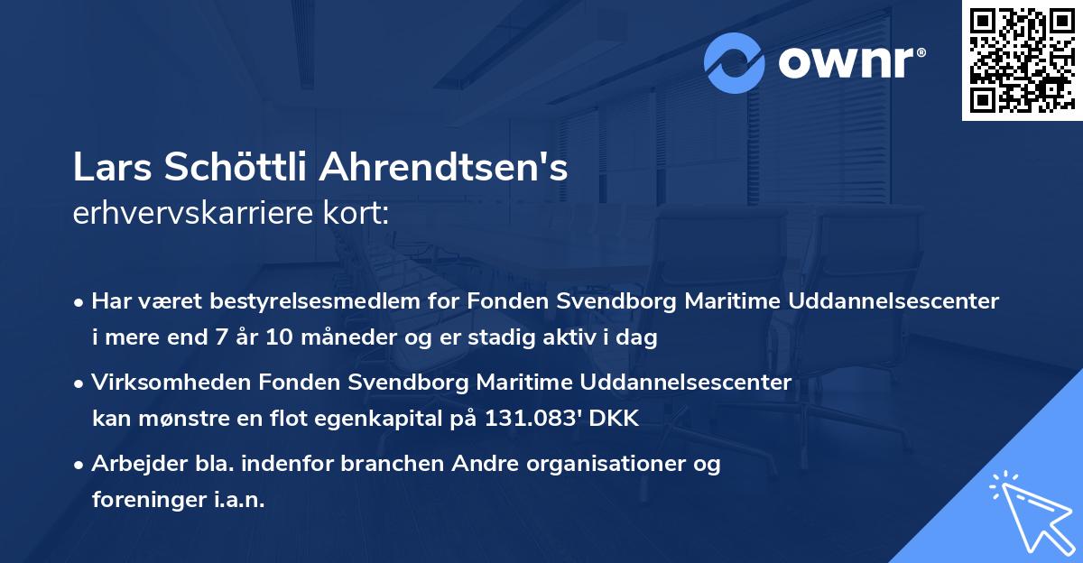 Lars Schöttli Ahrendtsen's erhvervskarriere kort