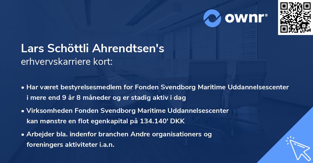 Lars Schöttli Ahrendtsen's erhvervskarriere kort
