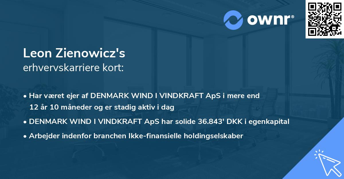 Leon Zienowicz's erhvervskarriere kort