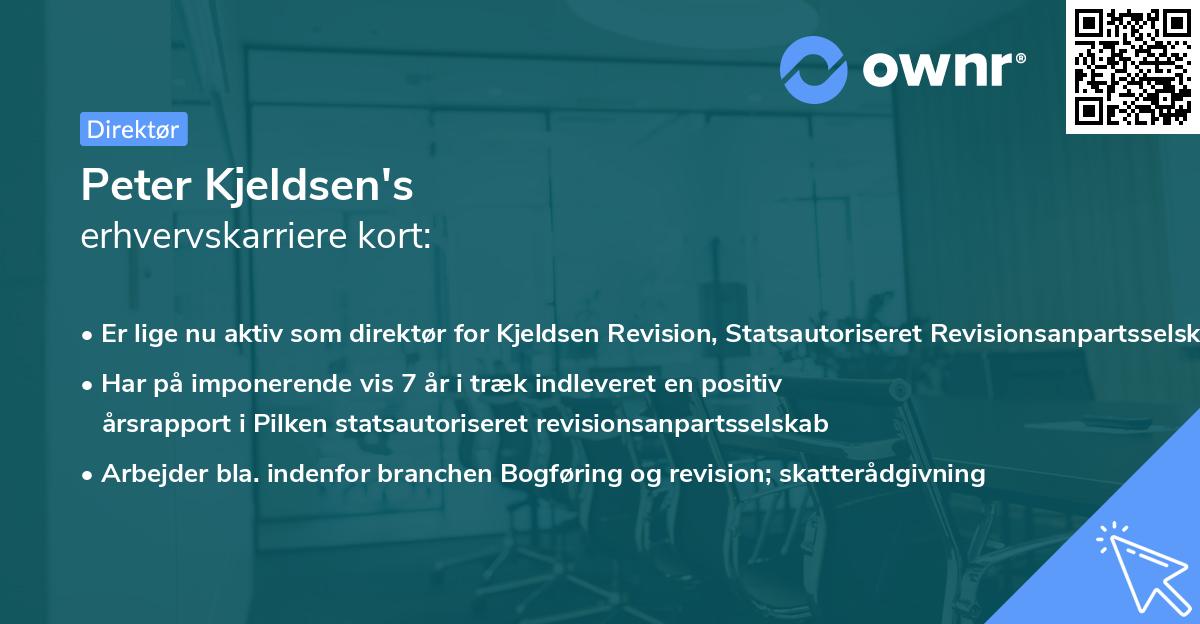 Peter Kjeldsen's erhvervskarriere kort