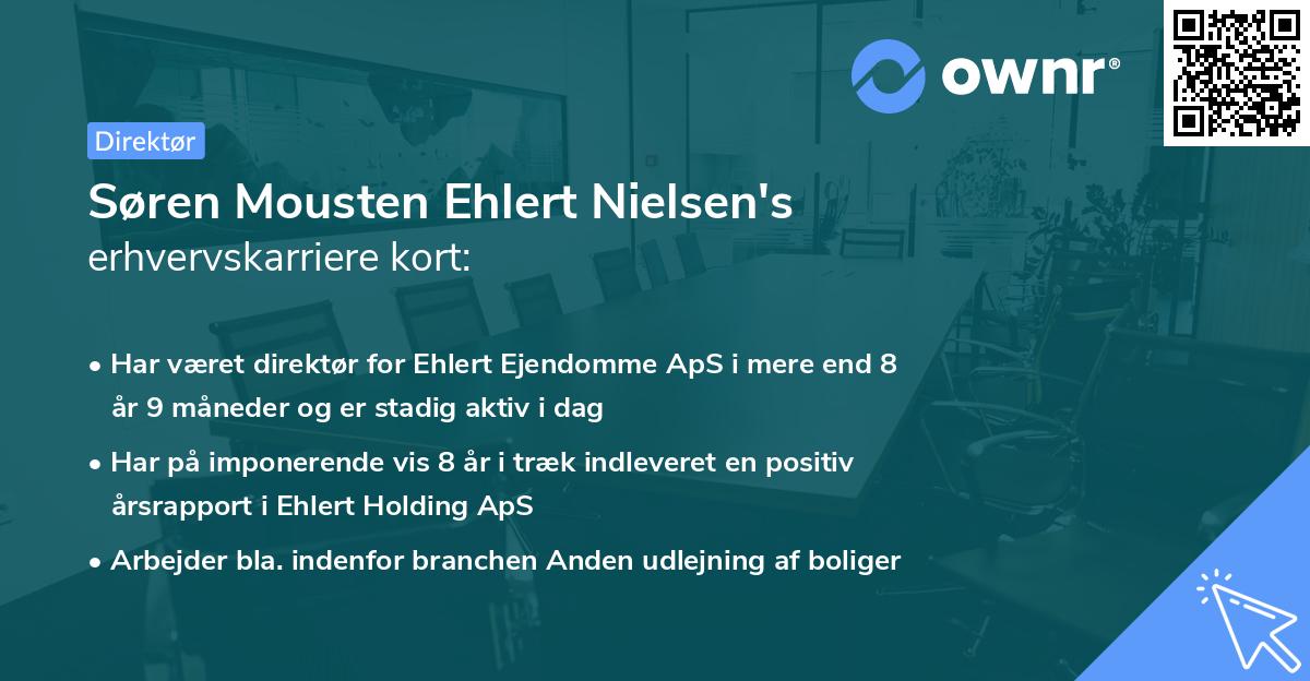 Søren Mousten Ehlert Nielsen's erhvervskarriere kort