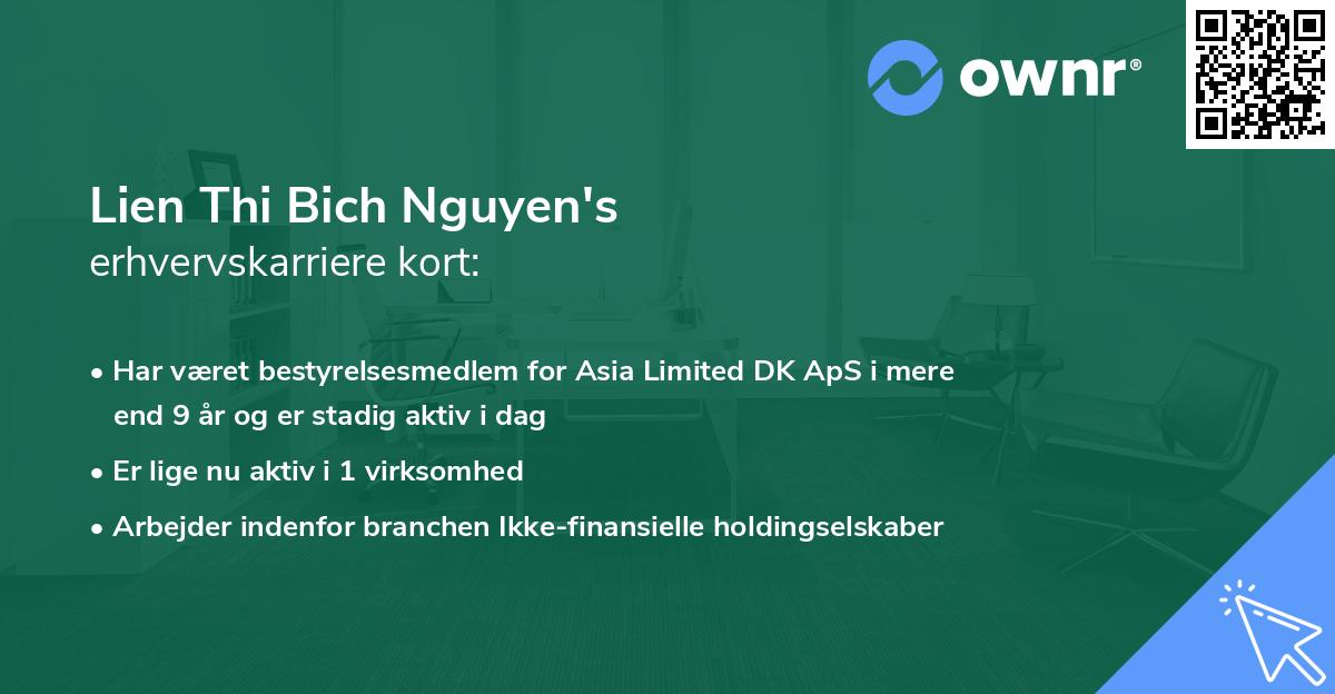 Lien Thi Bich Nguyen's erhvervskarriere kort