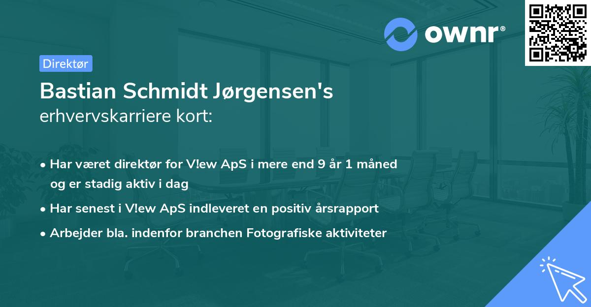 Bastian Schmidt Jørgensen's erhvervskarriere kort