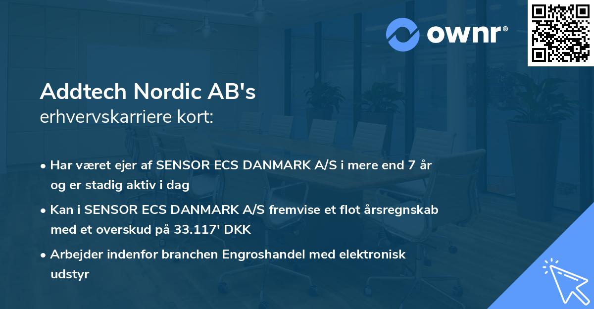 Addtech Nordic AB's erhvervskarriere kort