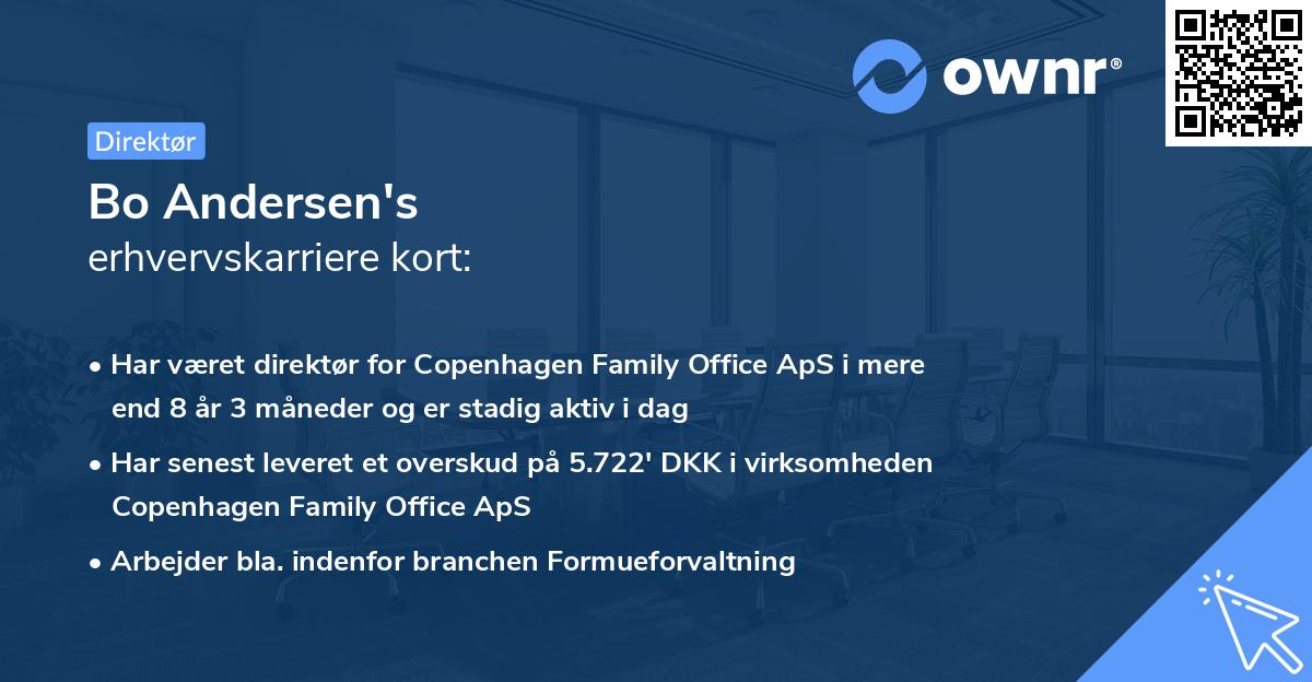 Bo Andersen's erhvervskarriere kort