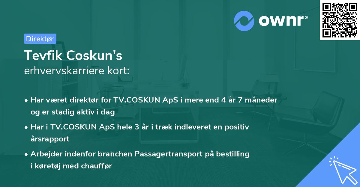 Tevfik Coskun's erhvervskarriere kort