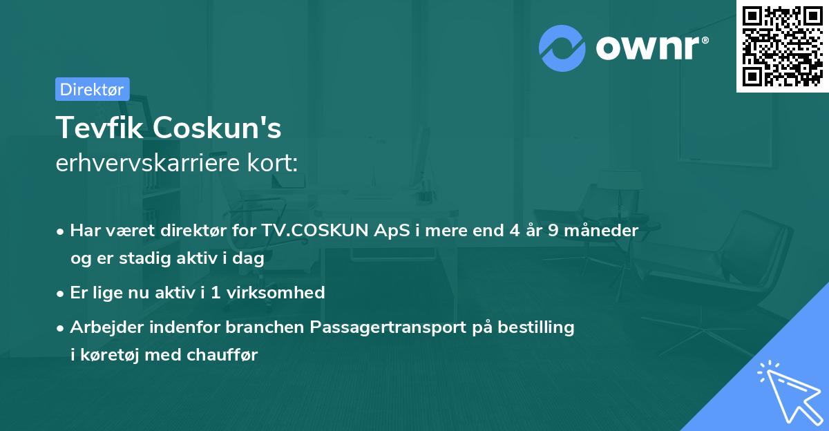 Tevfik Coskun's erhvervskarriere kort