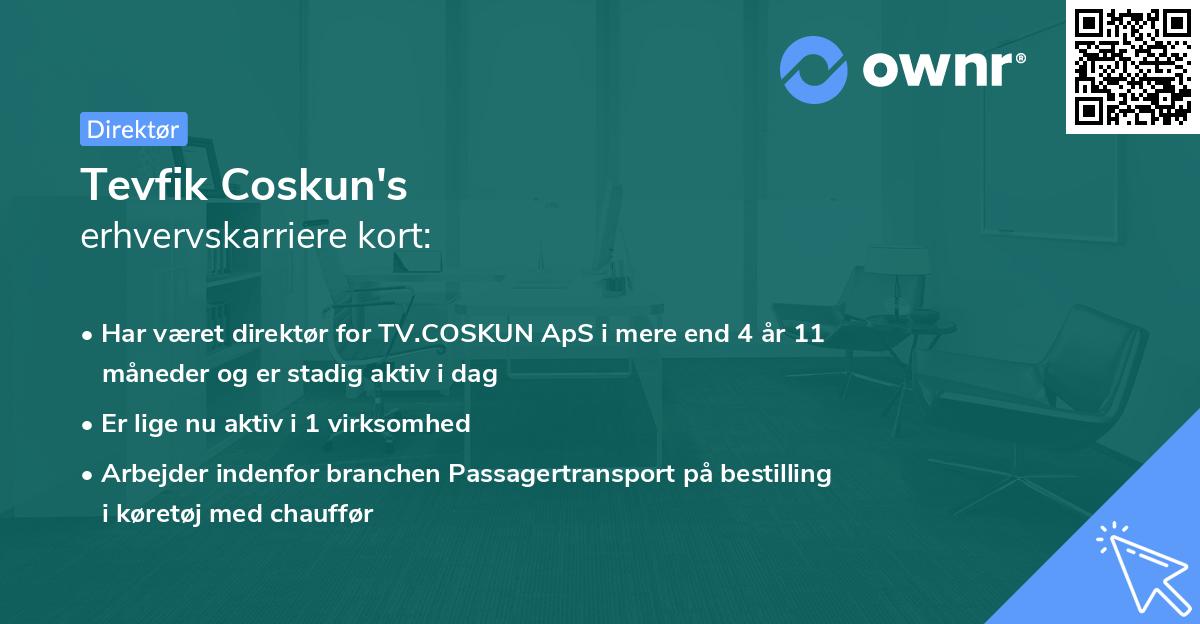 Tevfik Coskun's erhvervskarriere kort