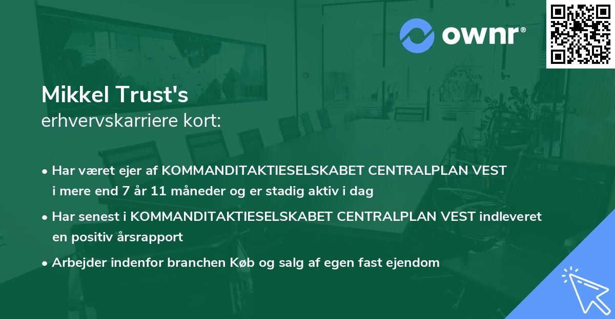 Mikkel Trust's erhvervskarriere kort