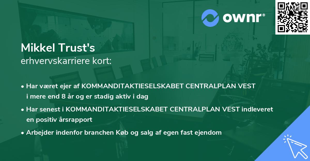 Mikkel Trust's erhvervskarriere kort