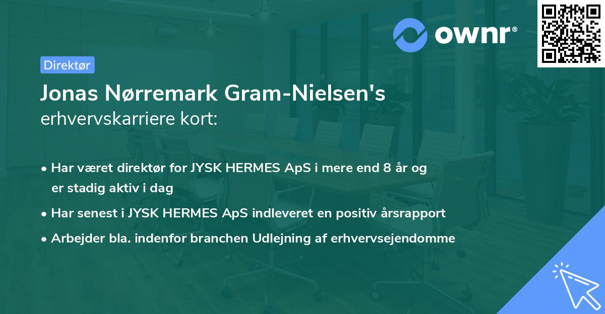Jonas Nørremark Gram-Nielsen's erhvervskarriere kort