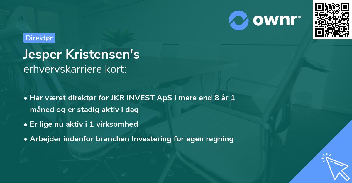 Jesper Kristensen's erhvervskarriere kort