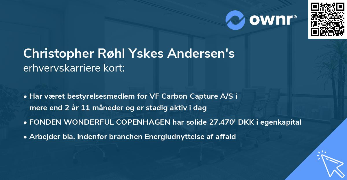 Christopher Røhl Yskes Andersen's erhvervskarriere kort