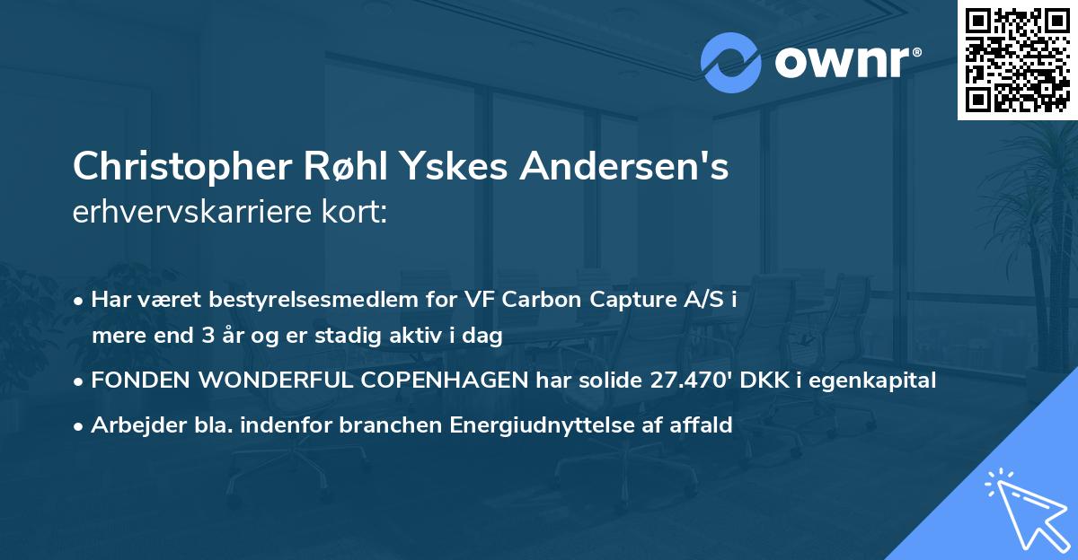 Christopher Røhl Yskes Andersen's erhvervskarriere kort