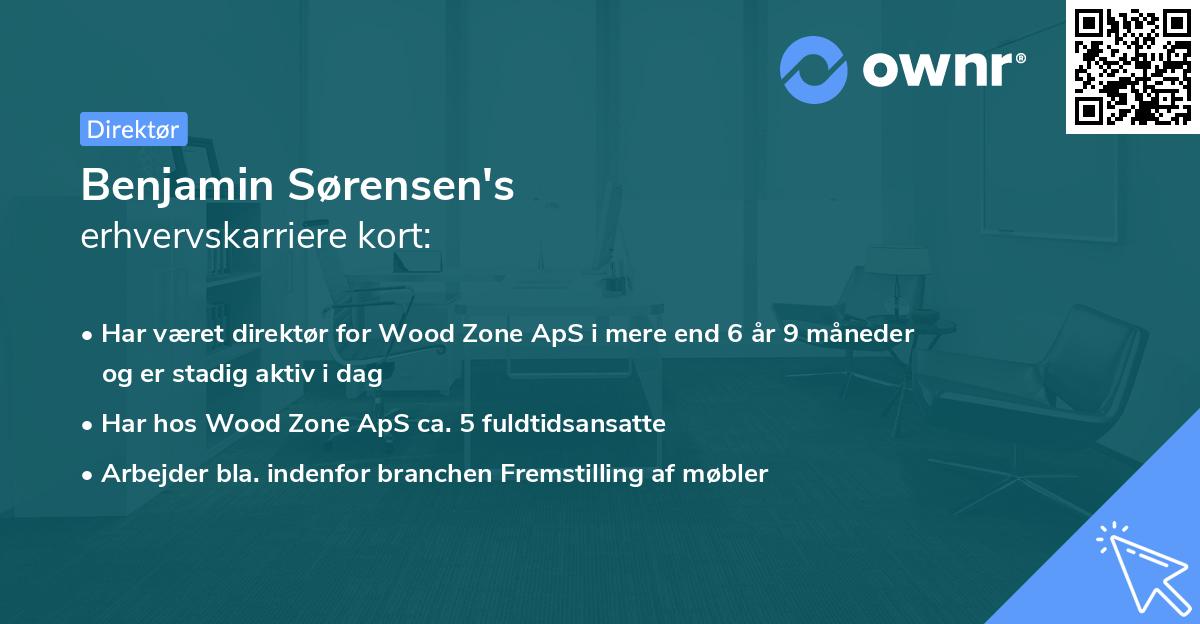 Benjamin Sørensen's erhvervskarriere kort