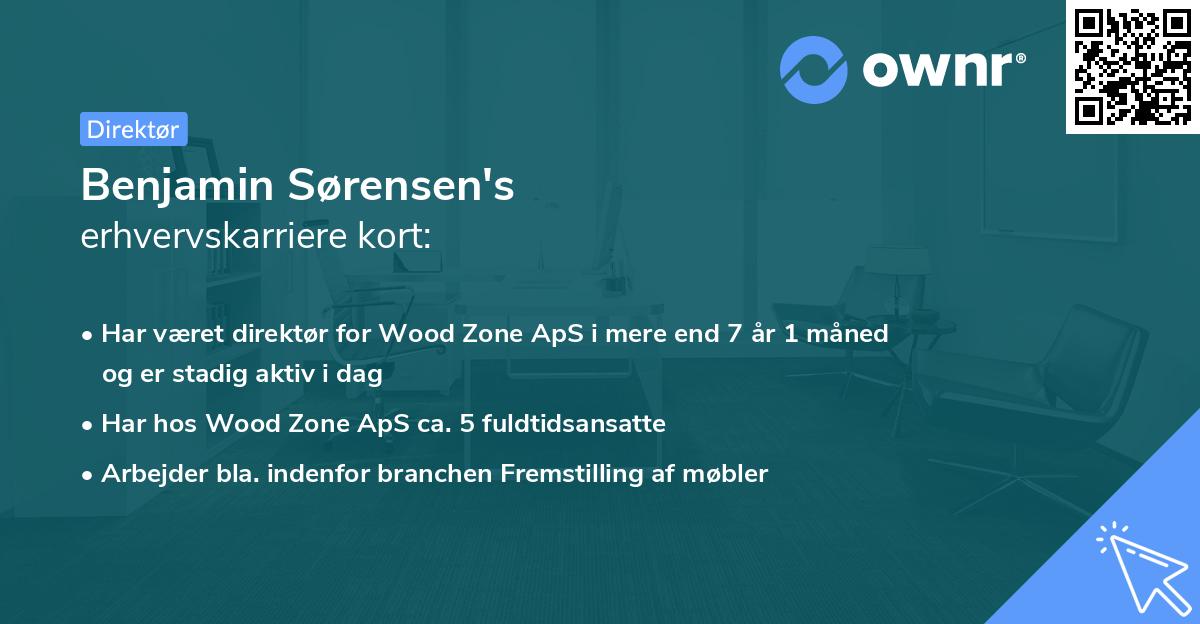Benjamin Sørensen's erhvervskarriere kort