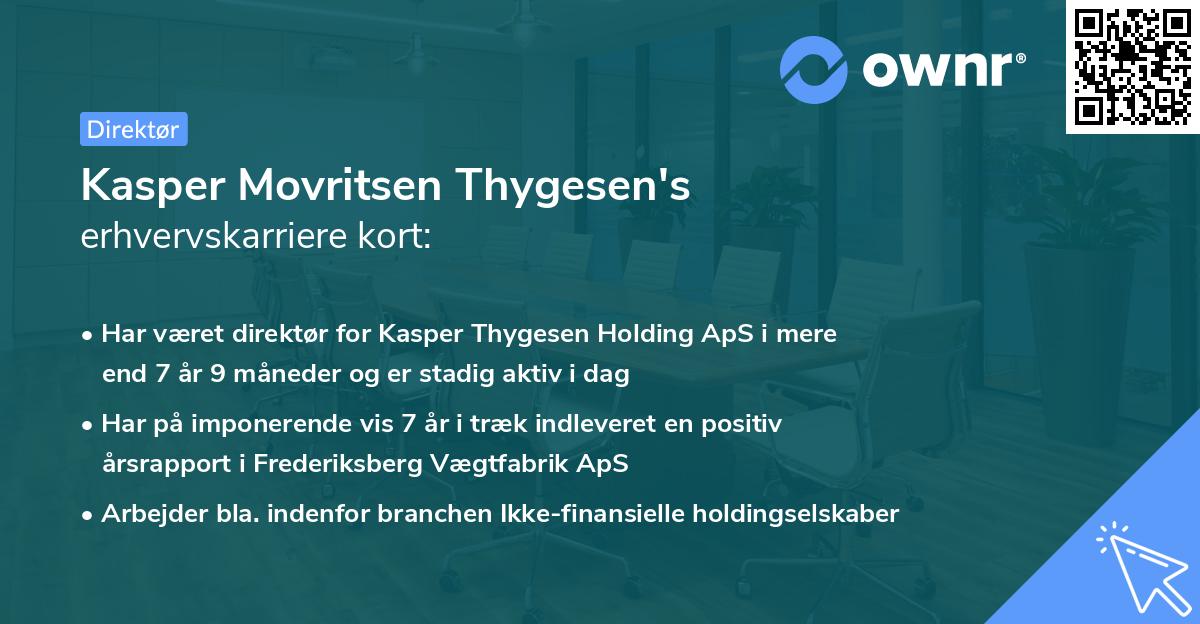 Kasper Movritsen Thygesen's erhvervskarriere kort