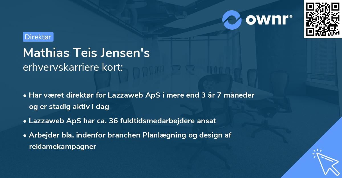 Mathias Teis Jensen's erhvervskarriere kort