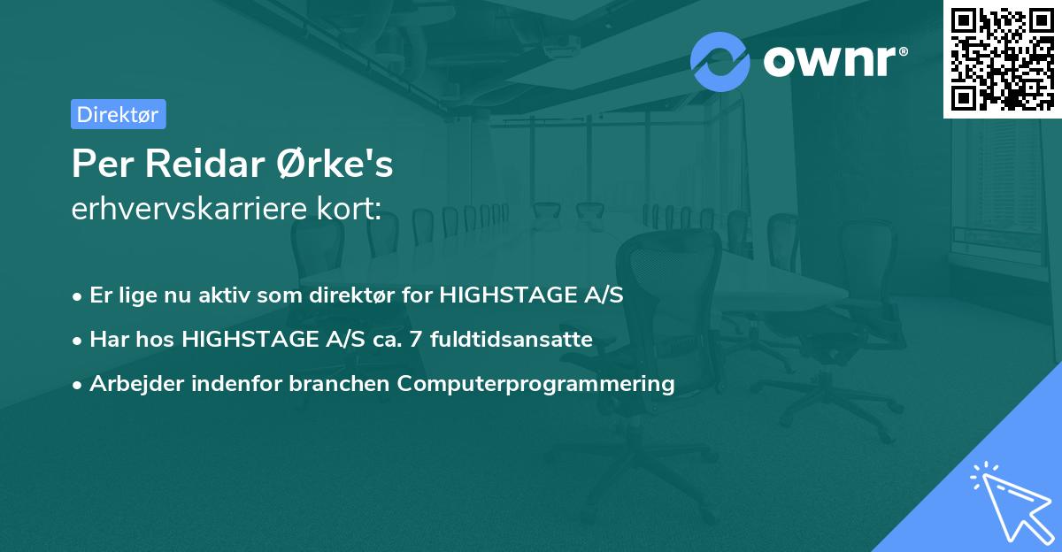 Per Reidar Ørke's erhvervskarriere kort