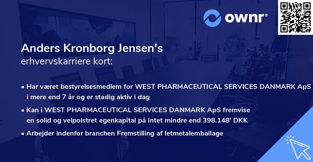 Anders Kronborg Jensen's erhvervskarriere kort