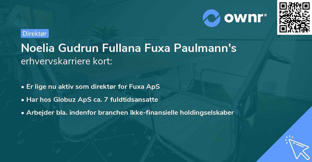 Noelia Gudrun Fullana Fuxa Paulmann's erhvervskarriere kort