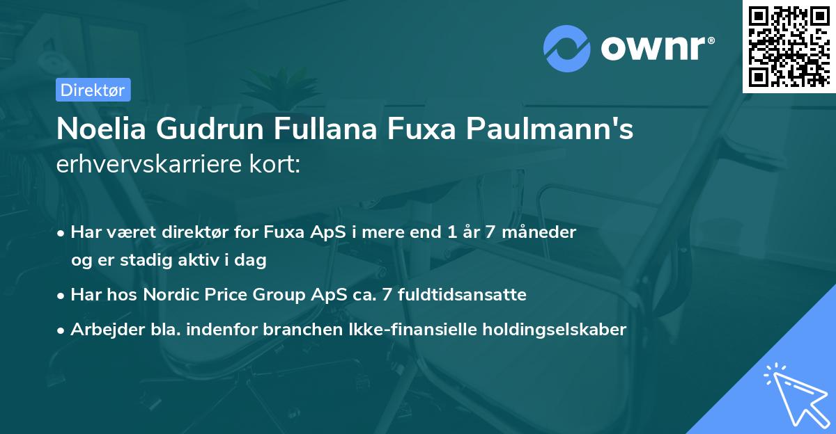Noelia Gudrun Fullana Fuxa Paulmann's erhvervskarriere kort