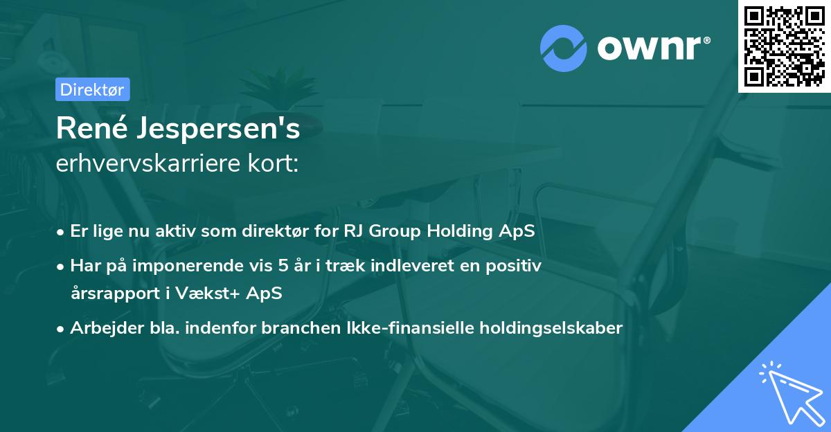 René Jespersen's erhvervskarriere kort