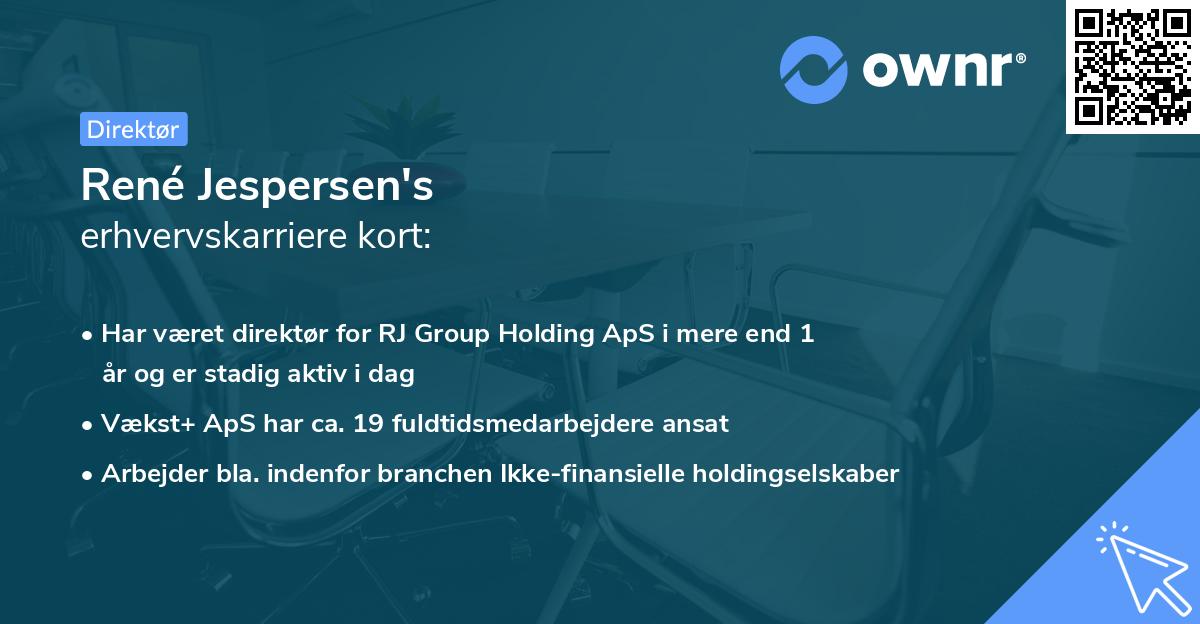 René Jespersen's erhvervskarriere kort