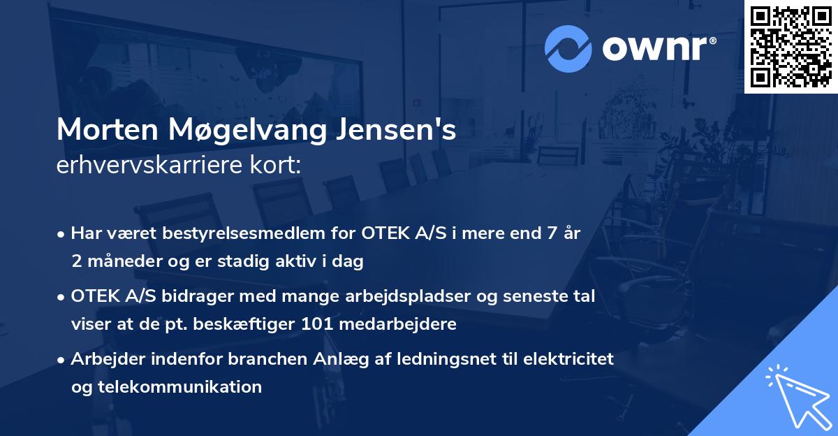 Morten Møgelvang Jensen's erhvervskarriere kort