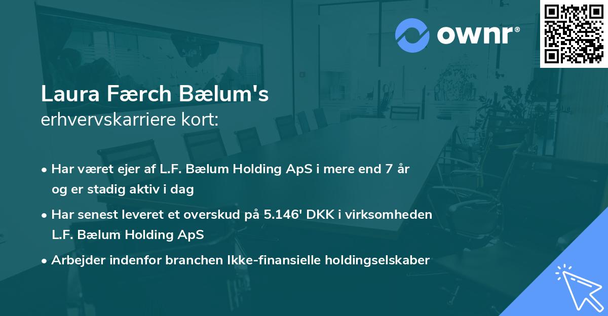 Laura Færch Bælum's erhvervskarriere kort