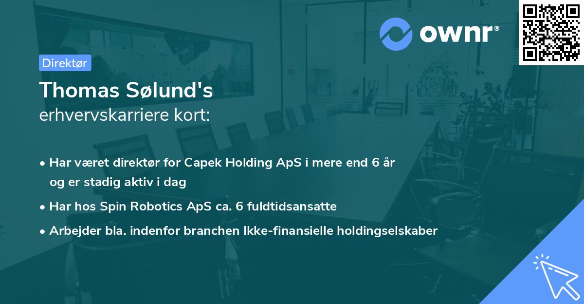 Thomas Sølund's erhvervskarriere kort
