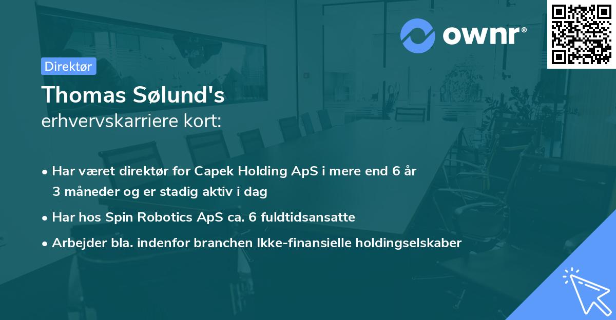 Thomas Sølund's erhvervskarriere kort