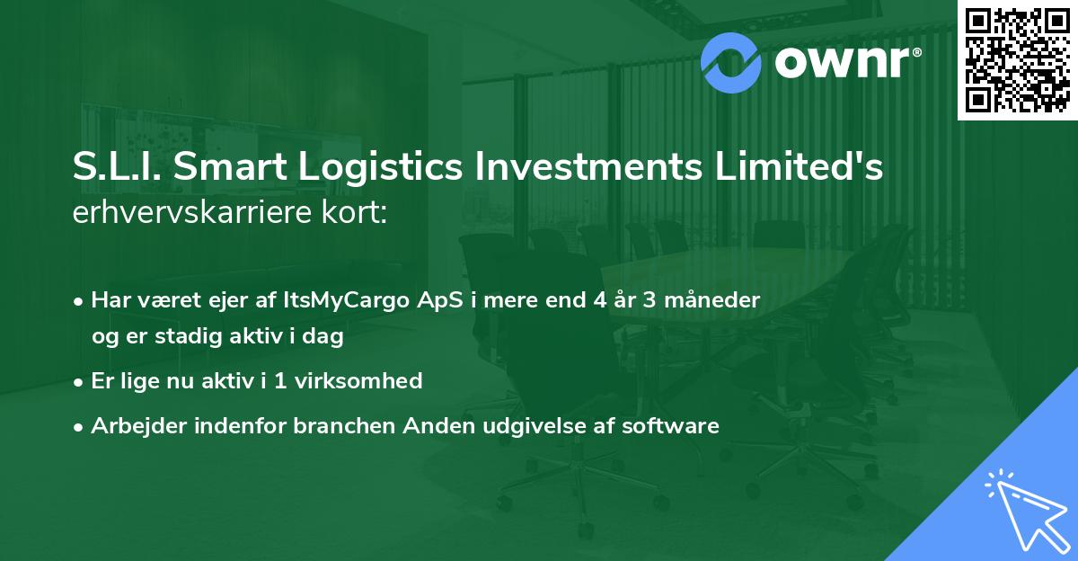 S.L.I. Smart Logistics Investments Limited's erhvervskarriere kort