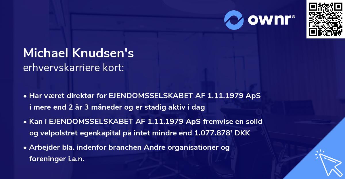 Michael Knudsen's erhvervskarriere kort