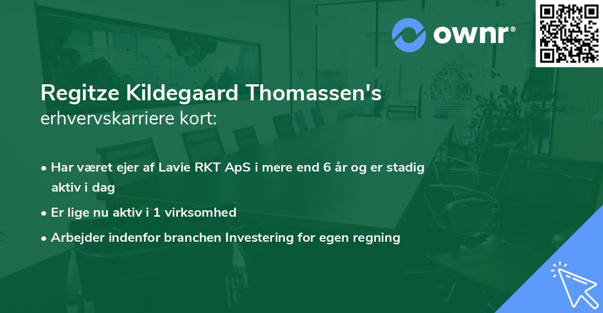 Regitze Kildegaard Thomassen's erhvervskarriere kort